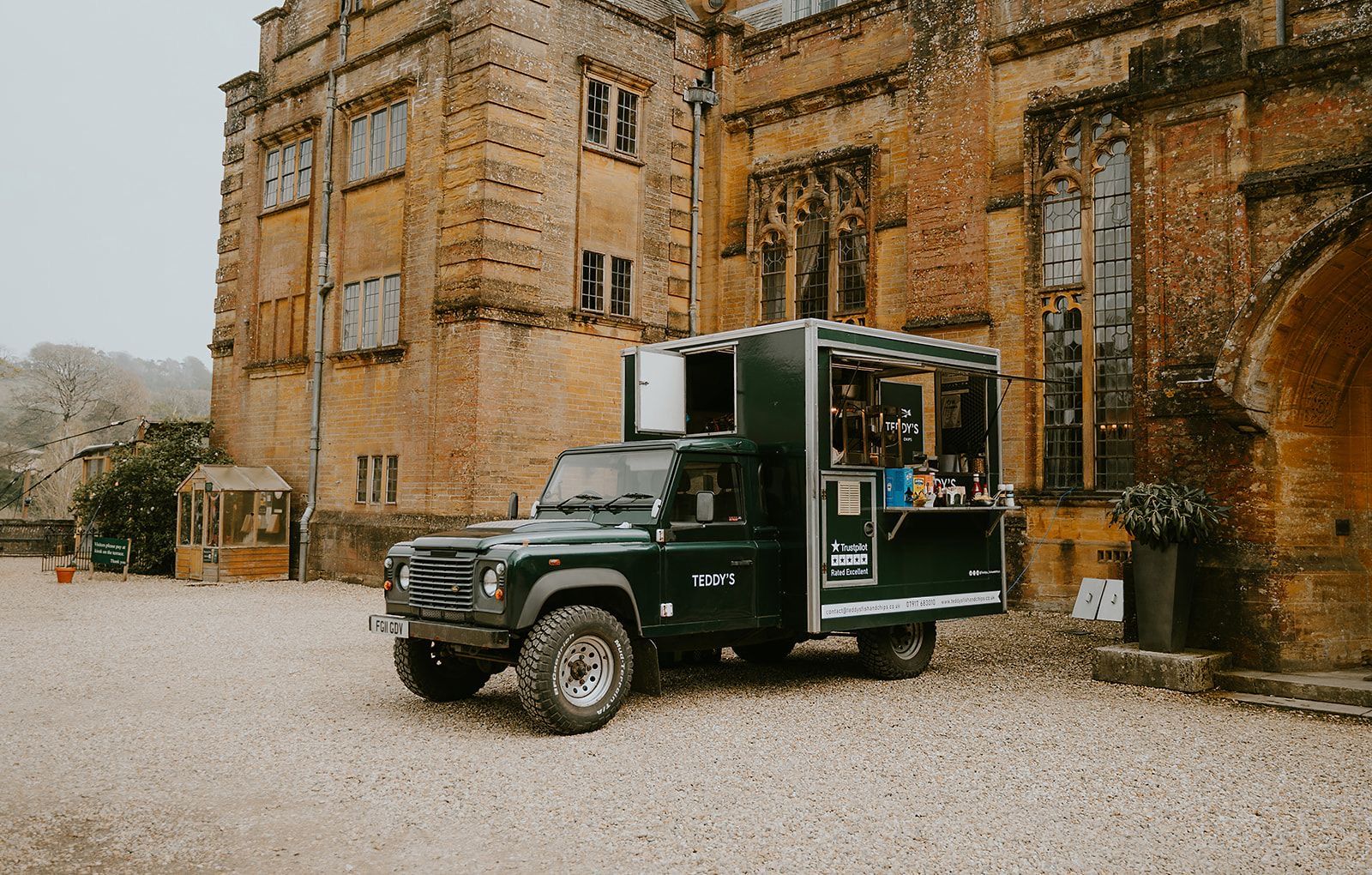 Teddy's Defender serving at a country house — the reference this model was built from; linked only.